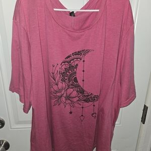 SHEIN Pink Moon Graphic Tee 4x 32/34